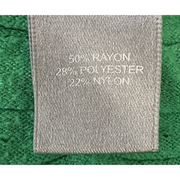 Marled Women’s Green Textured Knit Sweater Dolman Sleeve Pullover Size S - Picture 4 of 6